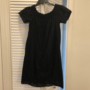 GAP black eyelet dress